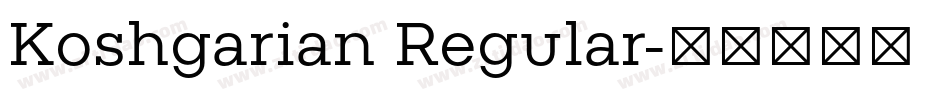 Koshgarian Regular字体转换